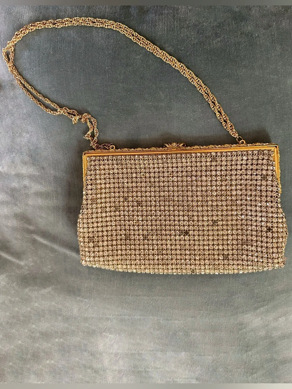 Vintage Johann Becker Gold Crystal Evening Bag